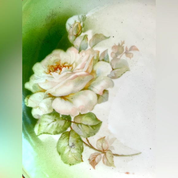 VTG Handpainted Roses Made in Germany Handled Cake Plate. - Picture 6 of 6